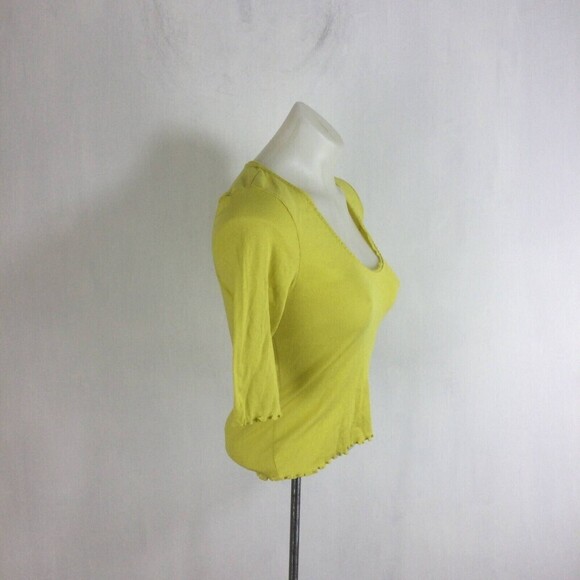 Free People Up Late Yellow Crop Top & Ivory Floral Shorts Pajama Set Size Large - Picture 9 of 11